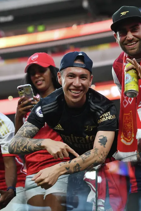 Framed Print : Arsenal Fan Honors Thierry Henry Tattoo Before Pre-Season Clash Against FC Barcelona Framed Print : Arsenal Fan Honors Thierry Henry Tattoo Before Pre-Season Clash Against FC Barcelona