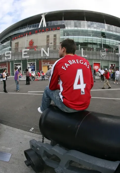 Framed Print : Arsenal fan outside the stadium Framed Print : Arsenal fan outside the stadium