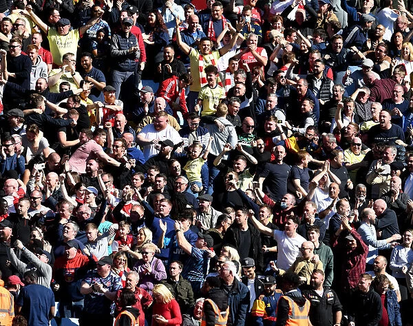 Arsenal Fans in Action: Aston Villa vs Arsenal, Premier League