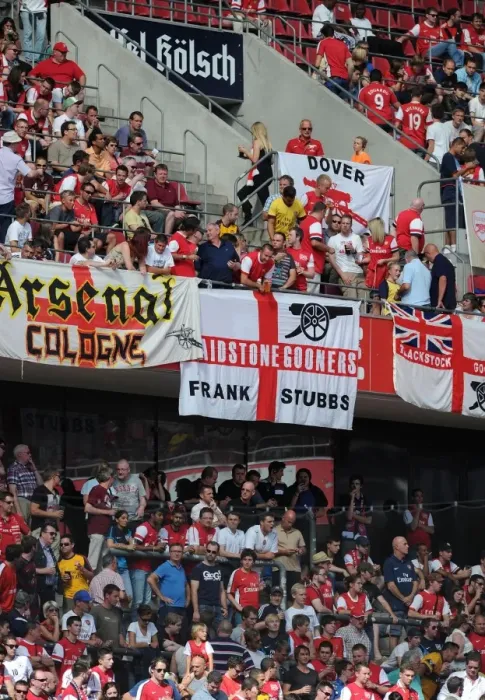 Framed Print : Arsenal Fans in Action during Cologne Pre-Season Friendly, 2012