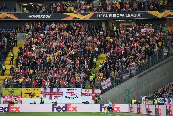 Framed Print : Arsenal Fans in Action: Eintracht Frankfurt vs Arsenal, UEFA Europa League 2019-20 Framed Print : Arsenal Fans in Action: Eintracht Frankfurt vs Arsenal, UEFA Europa League 2019-20