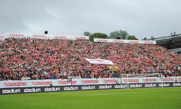 Arsenal Fans in Action: A Sea of Passion at the Arsenal vs Manchester City Pre-Season Clash in Gothenburg, 2016