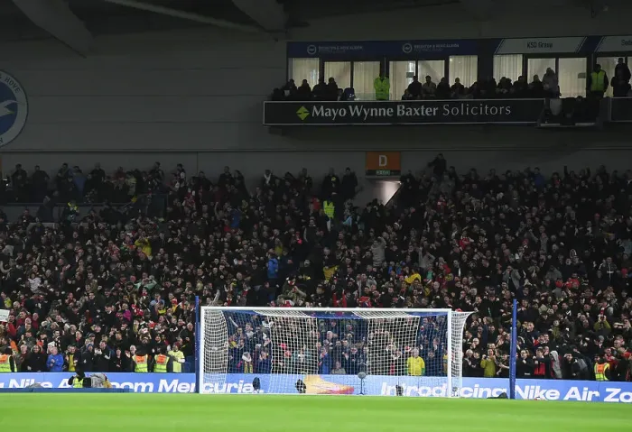 Framed Print : Arsenal Fans Amidst the Action: Brighton & Hove Albion vs Arsenal FC, Premier League 2022-23 Framed Print : Arsenal Fans Amidst the Action: Brighton & Hove Albion vs Arsenal FC, Premier League 2022-23