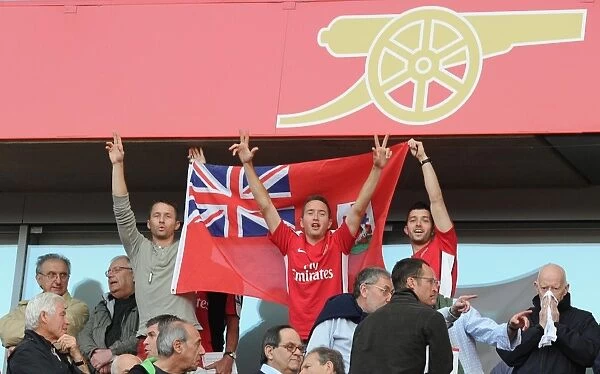 Arsenal fans. Arsenal 0: 0 Manchester City, FA Barclays Premier League, Emirates Stadium