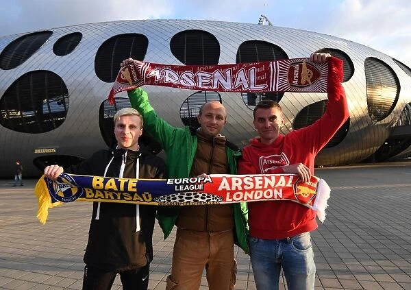 Arsenal Fans Await Match against FC BATE Borisov in Europa League