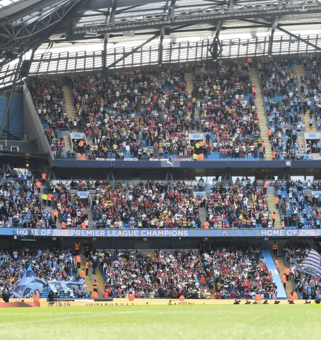 Framed Print : Arsenal Fans Await Match Against Manchester City - Premier League 2021-22