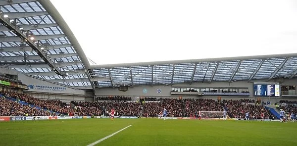 Arsenal Fans at Brighton & Hove Albion's Amex Stadium during FA Cup Fourth Round Match