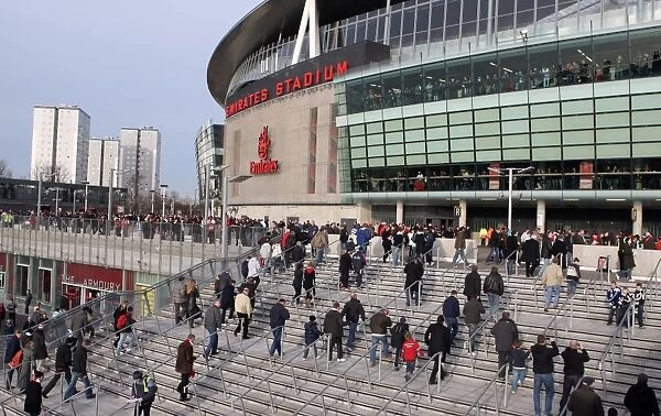 Arsenal Fans Celebrate 3:0 Victory Over Newcastle United in FA Cup 4th Round at Emirates Stadium