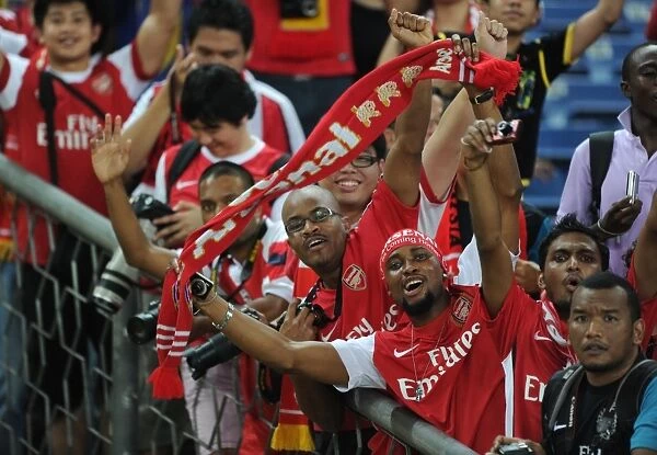 Arsenal Fans Celebrate 4-0 Victory Over Malaysia XI at Bukit Jalil Stadium, 2011