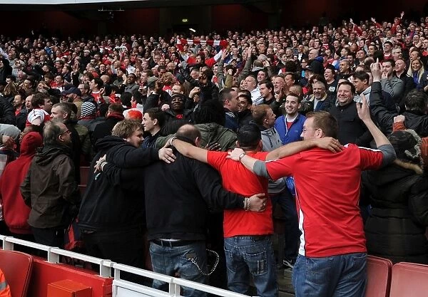 Arsenal Fans Celebrate: Arsenal vs Manchester City, Premier League 2011-12