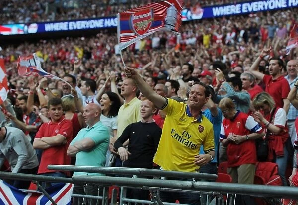 Arsenal Fans Celebrate FA Cup Victory at Wembley Stadium