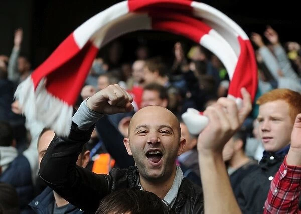 Arsenal Fans Celebrate at Stamford Bridge: Chelsea vs Arsenal, Premier League 2011-12