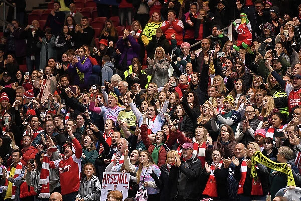 Arsenal Fans Celebrate Victory at Bristol City Women's Super League Match