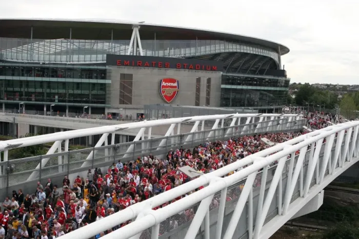 Framed Print : Arsenal Fans Celebrate Win Over West Bromwich Albion, Exiting Emirates Stadium