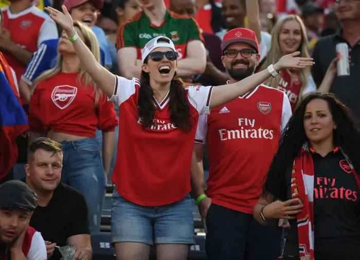 Framed Print : Arsenal Fans Cheer at Colorado Rapids vs. Arsenal (2019-20)