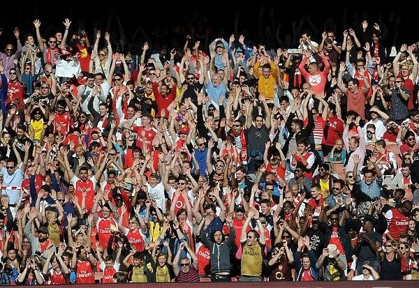 Arsenal Fans Cheer at Emirates Cup: Arsenal vs. Olympique Lyonnais (2015)