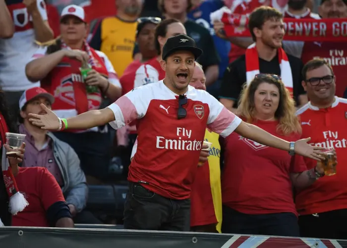 Framed Print : Arsenal Fans at Colorado Rapids Pre-Season Match, 2019