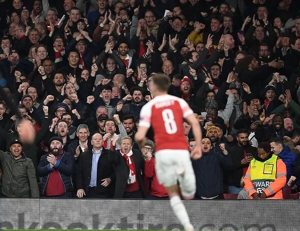 Arsenal Fans Ecstatic: Goal Celebration vs. Napoli in Europa League Quarterfinals