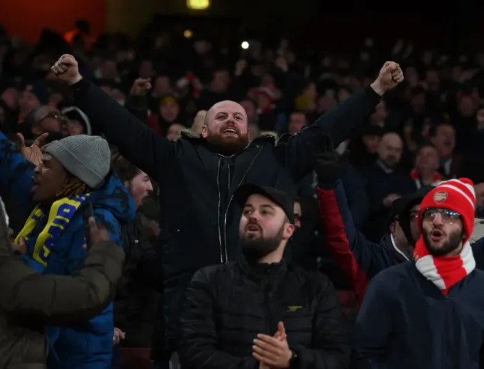 Framed Print : Arsenal Fans Euphoria: The Unforgettable Moment of the Second Goal (2021-22) Framed Print : Arsenal Fans Euphoria: The Unforgettable Moment of the Second Goal (2021-22)