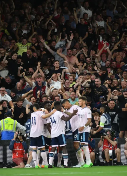 Framed Print : Arsenal Fans Euphoria: Unforgettable Moment of the Second Goal vs. Crystal Palace (2022-23 Premier League) Framed Print : Arsenal Fans Euphoria: Unforgettable Moment of the Second Goal vs. Crystal Palace (2022-23 Premier League)
