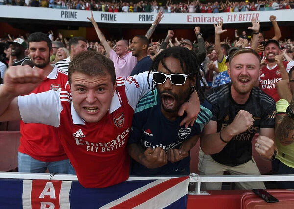 Arsenal Fans Euphoria: Victory Celebration Against Fulham in the 2022-23 Premier League