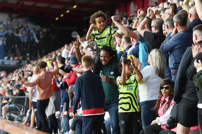 Framed Print : Arsenal Fans Euphoric Celebration: AFC Bournemouth vs Arsenal, Premier League 2023-24 Framed Print : Arsenal Fans Euphoric Celebration: AFC Bournemouth vs Arsenal, Premier League 2023-24