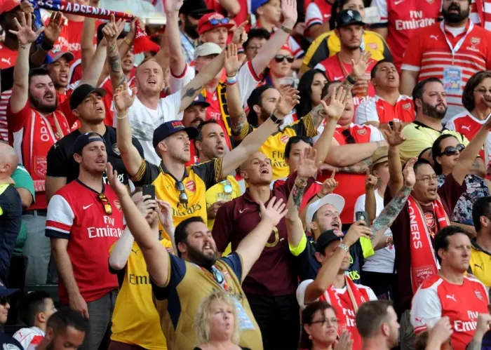 Framed Print : Arsenal Fans in Full Force: Arsenal v Chivas, 2016 Framed Print : Arsenal Fans in Full Force: Arsenal v Chivas, 2016