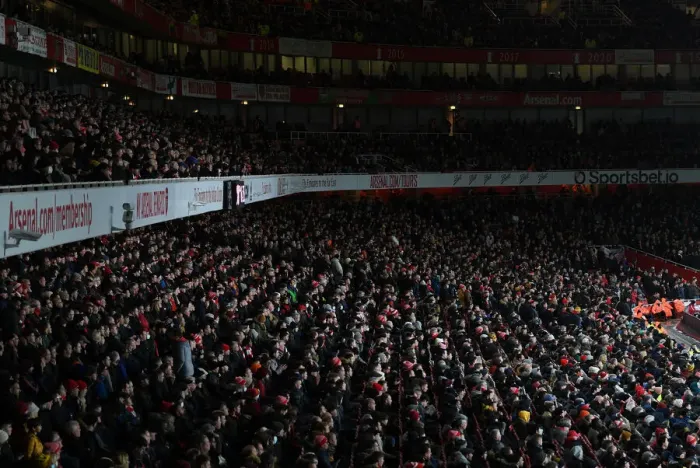 Framed Print : Arsenal Fans in Full Force: Arsenal vs Southampton, Premier League 2021-22