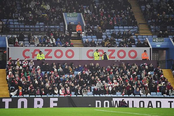Arsenal Fans in Full Force at Aston Villa vs. Arsenal: Barclays Women's Super League Match, December 2022