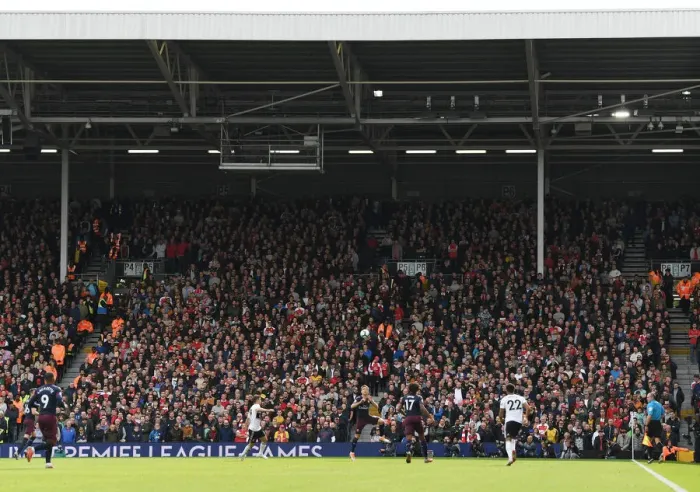 Framed Print : Arsenal Fans in Full Force: Fulham vs Arsenal, Premier League 2018-19