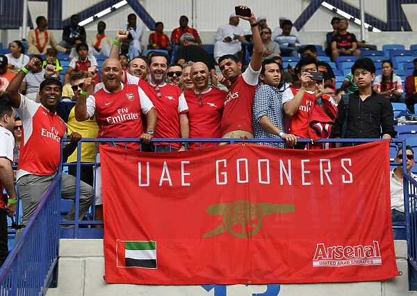 Arsenal Fans Gather Before Al-Nasr Dubai SC Friendly Match, March 2019