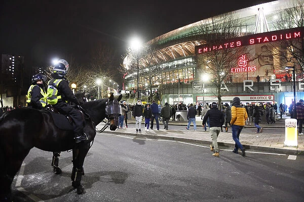 Arsenal Fans Gather in Anticipation Outside Emirates Stadium Ahead of Carabao Cup Showdown with Liverpool