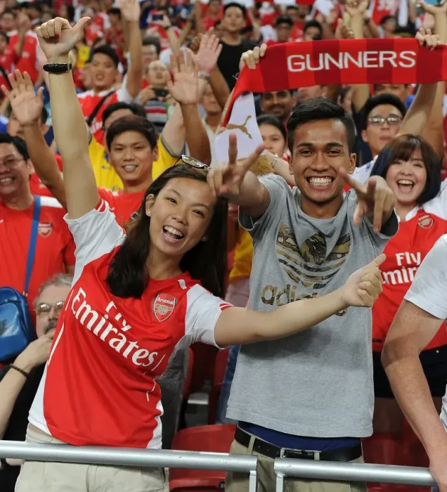 Framed Print : Arsenal Fans Gather Before Arsenal vs. Everton - Barclays Asia Trophy, 2015 Framed Print : Arsenal Fans Gather Before Arsenal vs. Everton - Barclays Asia Trophy, 2015