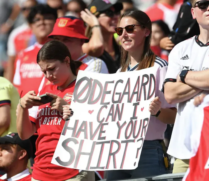 Framed Print : Arsenal Fans Gather Before Arsenal vs. Manchester United Pre-Season Clash at MetLife Stadium (2023) Framed Print : Arsenal Fans Gather Before Arsenal vs. Manchester United Pre-Season Clash at MetLife Stadium (2023)