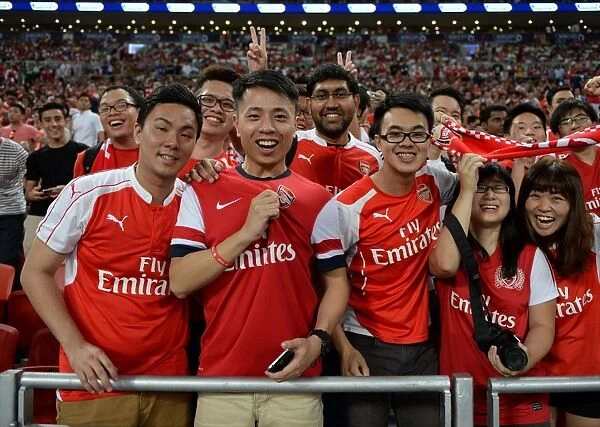 Arsenal Fans Gather Before Arsenal vs. Everton - Asia Trophy 2015-16