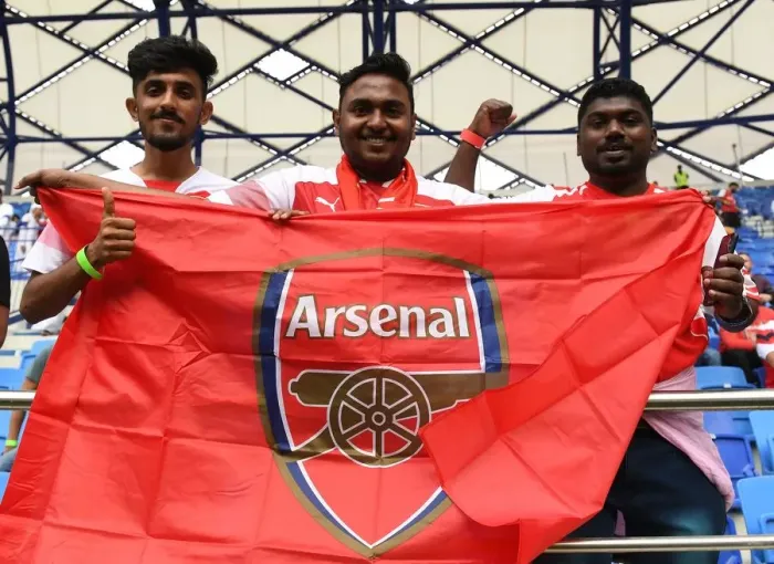 Framed Print : Arsenal Fans Gather in Dubai for Al-Nasr Match, 2019 Framed Print : Arsenal Fans Gather in Dubai for Al-Nasr Match, 2019
