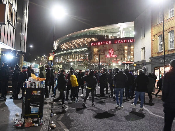 Arsenal Fans Gather at Emirates Stadium Ahead of Carabao Cup Semi-Final Clash with Liverpool