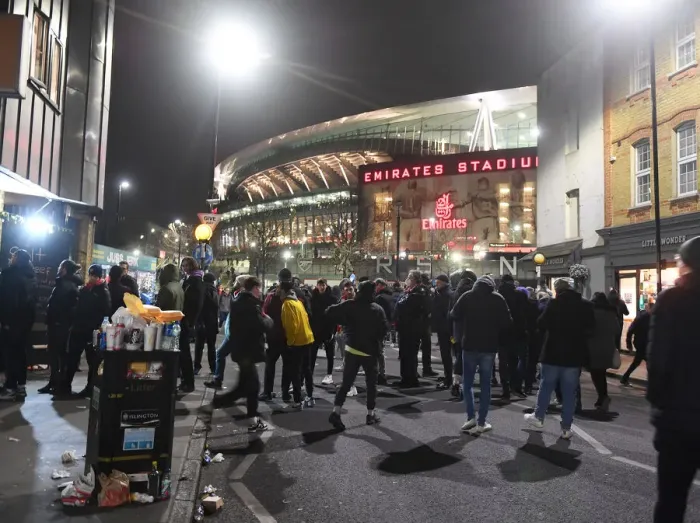 Framed Print : Arsenal Fans Gather at Emirates Stadium Ahead of Carabao Cup Semi-Final Clash with Liverpool Framed Print : Arsenal Fans Gather at Emirates Stadium Ahead of Carabao Cup Semi-Final Clash with Liverpool