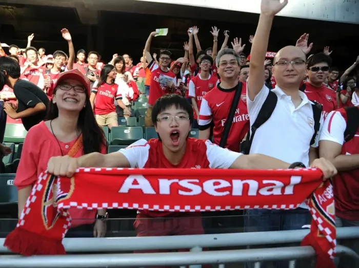 Framed Print : Arsenal Fans Gather for Kitchee FC Match in Hong Kong (2012-13) Framed Print : Arsenal Fans Gather for Kitchee FC Match in Hong Kong (2012-13)