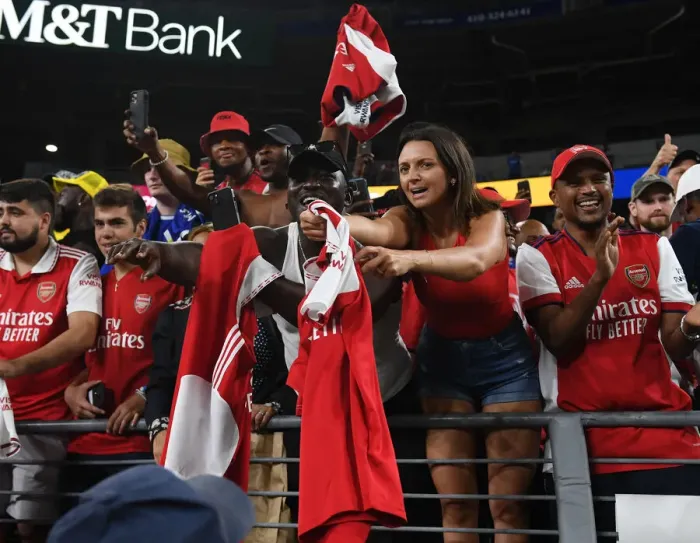 Framed Print : Arsenal Fans Gather After Pre-Season Match vs. Everton in Baltimore Framed Print : Arsenal Fans Gather After Pre-Season Match vs. Everton in Baltimore