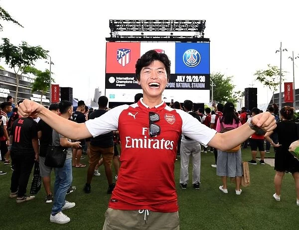 Arsenal Fans Gather in Singapore for Arsenal v Atletico Madrid International Champions Cup Match, 2018