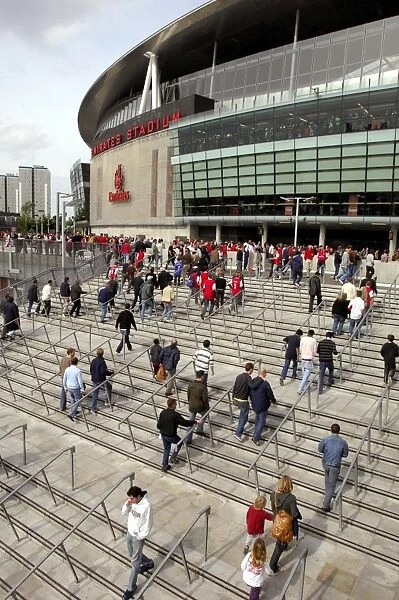 Arsenal Fans Gathering Before the Showdown: Arsenal vs. Chelsea, FA Premiership, Emirates Stadium, 2007