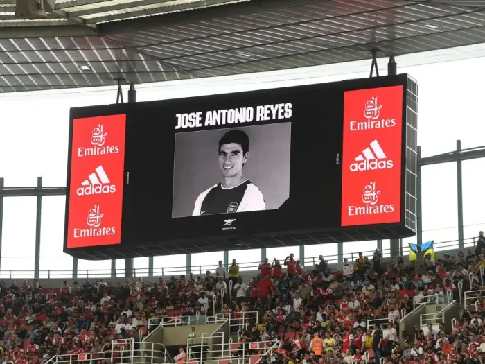Framed Print : Arsenal Fans Honor Jose Reyes During Arsenal vs Sevilla Pre-Season Friendly Framed Print : Arsenal Fans Honor Jose Reyes During Arsenal vs Sevilla Pre-Season Friendly