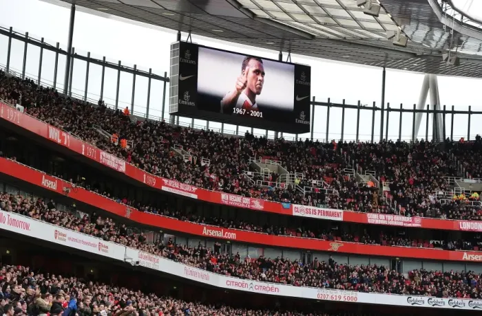 Framed Print : Arsenal Fans Honor Late Legend David Rocastle During Match Against Reading Framed Print : Arsenal Fans Honor Late Legend David Rocastle During Match Against Reading
