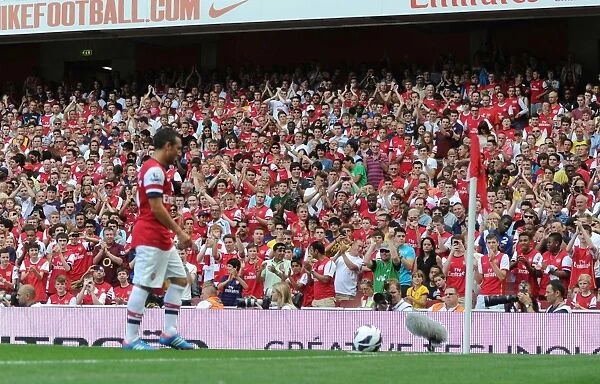 Arsenal Fans Honor Santi Cazorla Amidst Thrilling Arsenal v Sunderland Match, 2012-13 Premier League