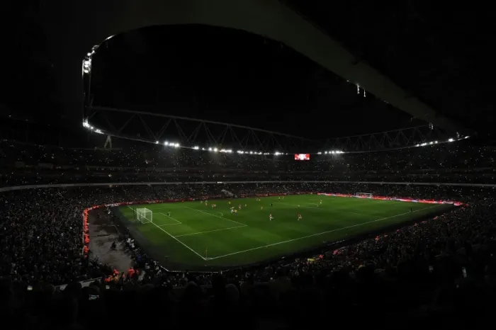 Framed Print : Arsenal Fans Illuminate Emirates Stadium with Sea of Lights during FA Cup Match against Coventry City Framed Print : Arsenal Fans Illuminate Emirates Stadium with Sea of Lights during FA Cup Match against Coventry City