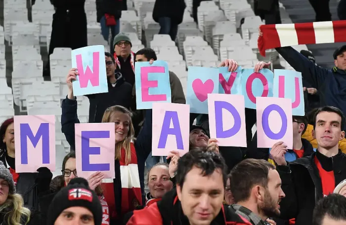 Framed Print : Arsenal Fans at Juventus: Group C - UEFA Women's Champions League, Turin 2022