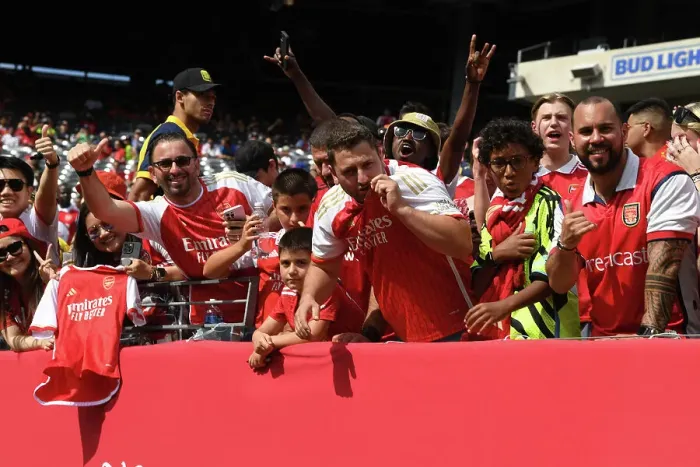 Framed Print : Arsenal Fans at MetLife Stadium: Pre-Season Showdown Against Manchester United (2023-24) Framed Print : Arsenal Fans at MetLife Stadium: Pre-Season Showdown Against Manchester United (2023-24)