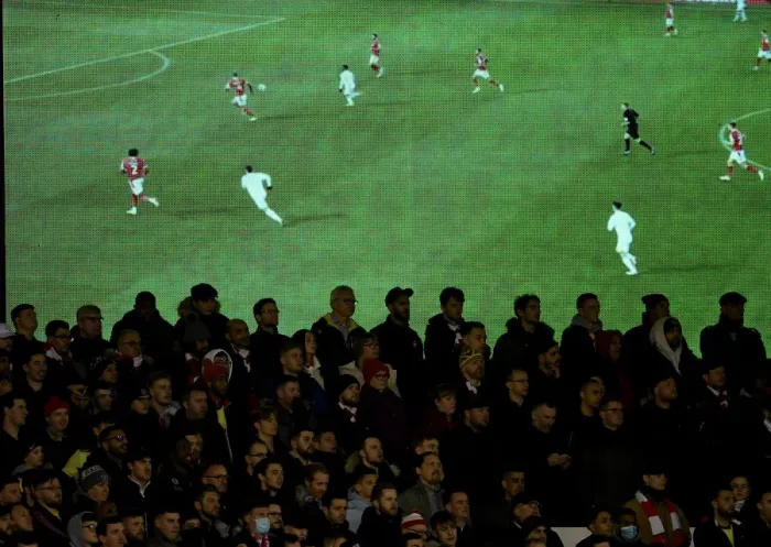 Framed Print : Arsenal Fans at Nottingham Forest: Emirates FA Cup Third Round Showdown