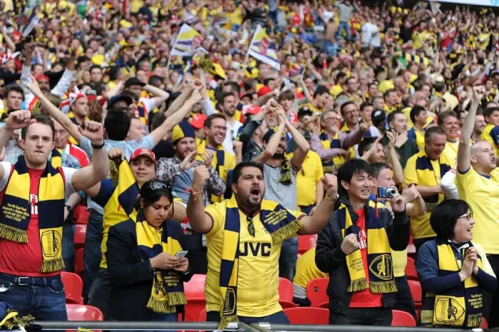 Framed Print : Arsenal Fans Passionate Moment at the 2015 FA Cup Final vs Aston Villa, Wembley Stadium, London Framed Print : Arsenal Fans Passionate Moment at the 2015 FA Cup Final vs Aston Villa, Wembley Stadium, London